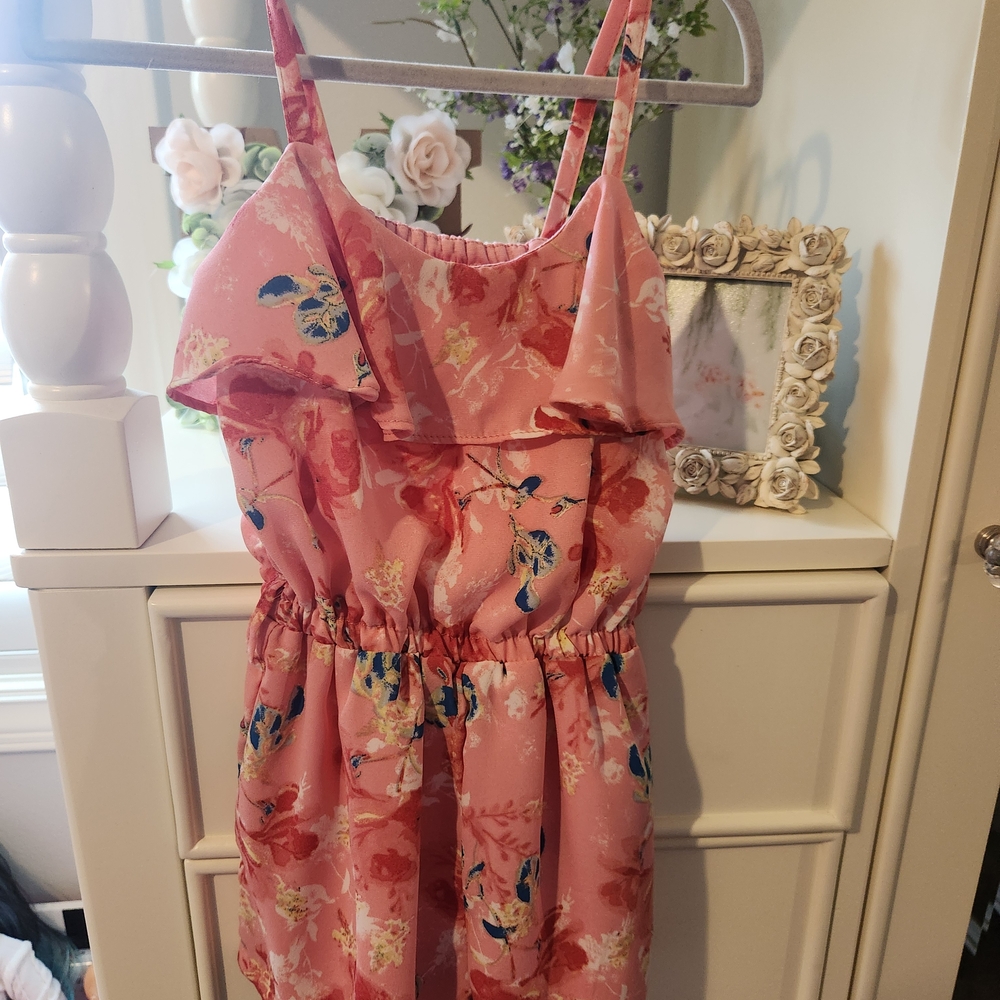 Guess Pink Floral Kids Romper